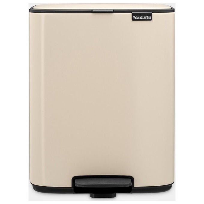 Brabantia 238024 Bo Pedal Bin Pattumiera a Pedale 12 L Acciaio con Chiusura Morbida colore Beige