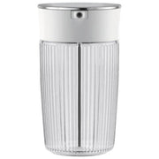 Jura 24313 Milch-Karaffe 0,5 L in Borosilikatglas con Struttura Rigata e Silikonadapter Interchangeabili colore Trasparente