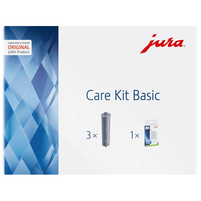 Jura 25067 Care Kit Basic Kit di Manutenzione per Macchina da Caffe' con Filtro CLARIS Smart+ e 6 Compresse di Pulizia colore Nero