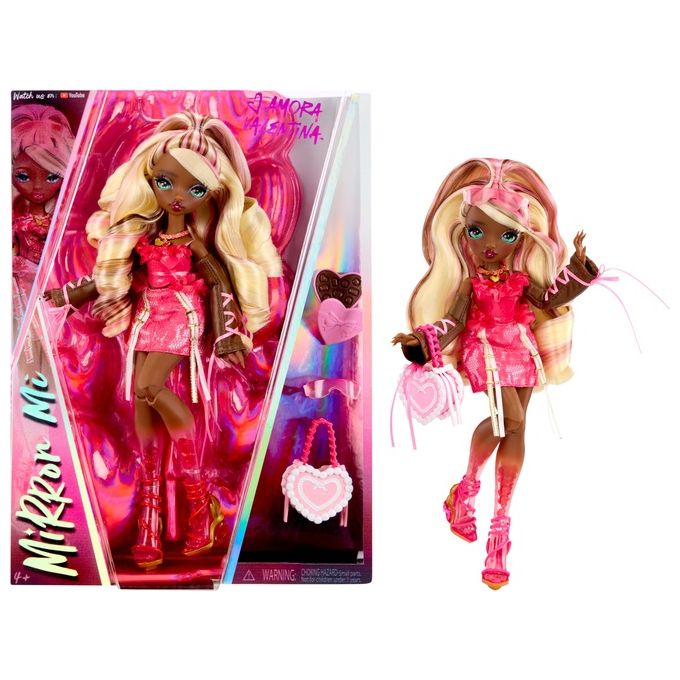 MGA Entertainment 253518 Mirror Mi Amora Valentina Bambola alla moda Femmina con Gioco Immaginativo Materiali Plastica Tessuto Multicolore Rosa colore Rosa