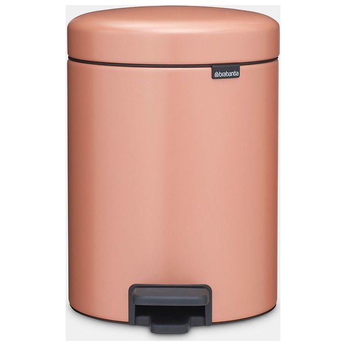 Brabantia 255267 NewIcon Pattumiera a Pedale 5 L Acciaio con Chiusura Ammortizzata e Secchio Interno Rimovibile colore Warm Copper