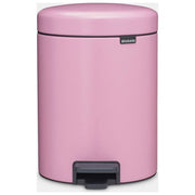 Brabantia NEWICON5L NewIcon Pattumiera a Pedale 5 litri Acciaio con Chiusura Silenziosa e Base Antiscivolo colore Rosa