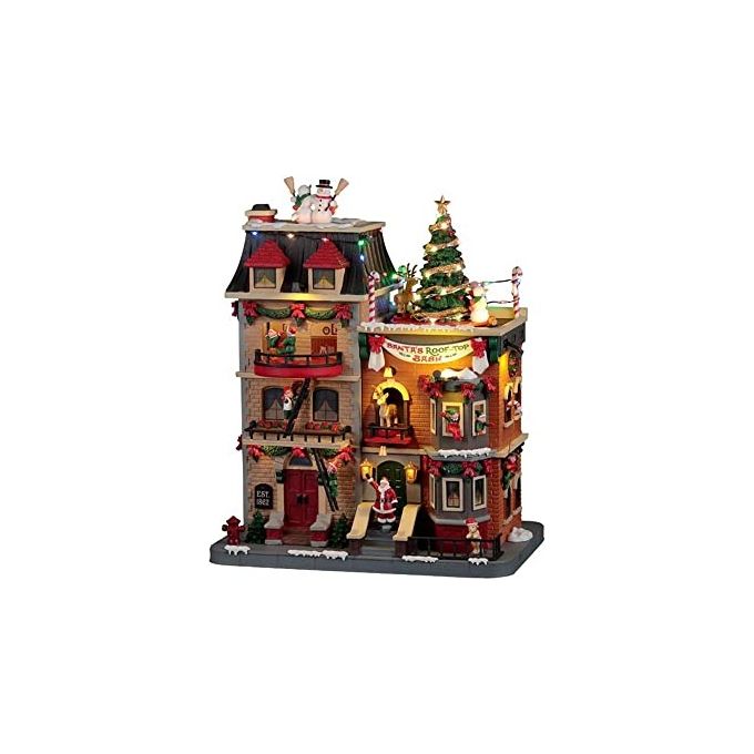 Lemax Santas Rooftop Bash con Adattatore 4.5V