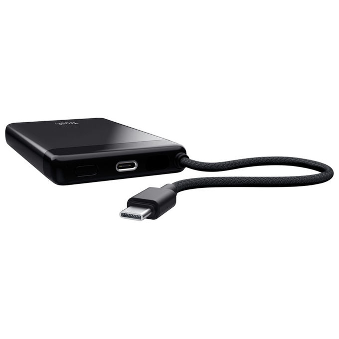 Trust FIERA 10.000 POWERBANK FIXED CABLE Powerbank 10000 mAh con Cavo Integrato colore Nero