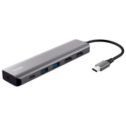 Trust D62803 Dalyx 6in1 Adattatore USB-C con HDMI VGA Ethernet USB 3.0 e Ricarica PD colore Nero