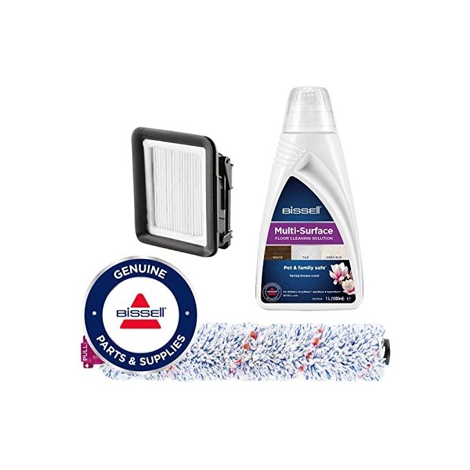 Bissell CrossWave Kit Value-Pack 2 x 1 Litro Formula Detergente Pavimenti Spazzola Rotante Multisuperficie e 1 Filtro