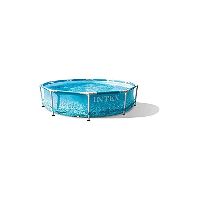 Intex 28206NP Piscina Fuori Terra Metal Frame Beachside Rotonda 4485 L Acciaio e PVC Multicolore 305x76 cm Senza Pompa Filtro