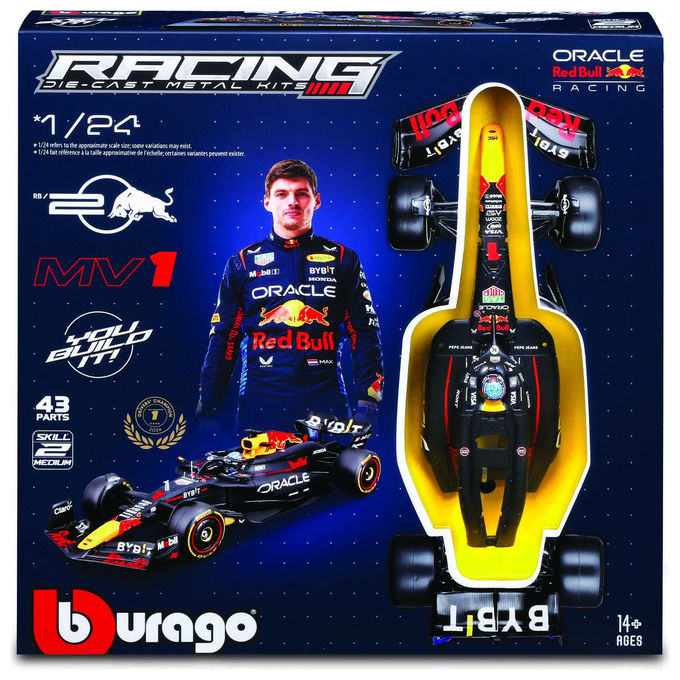 Bburago 28517 Model Kit Red Bull RB20 2024 Verstappen #1 Scala 1:24 colore Multicolore