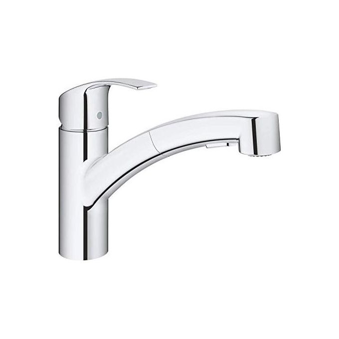 Grohe 30305000 Eurosmart Miscelatore monocomando con bocca bassa girevole 88° e doccetta estraibile a 2 getti Cromato
