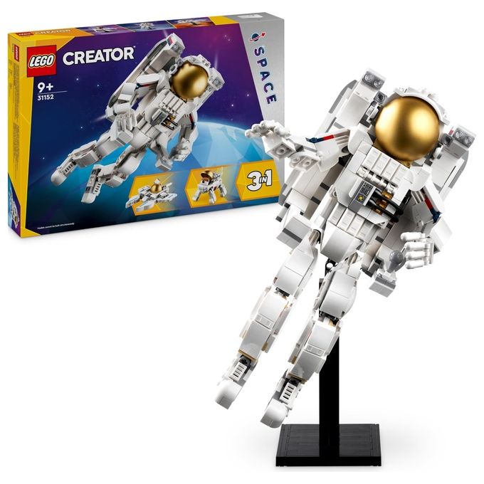 Lego 31152 Creator Set da costruzione 3 in 1 Astronauta Cane Spaziale Astronave Viper Jet 647 pezzi 9+ anni colore Multicolore