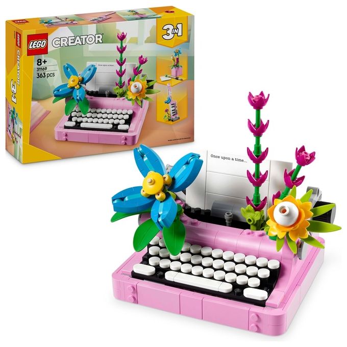 LEGO Creator 3 in 1 Macchina da Scrivere con Fiori Giocattolo
