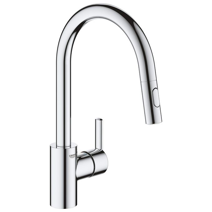 Grohe Rubinetto Miscelatore Monocomando con Doccetta Estraibile per Lavello da Cucina Cromo Lucido Starlight Feel