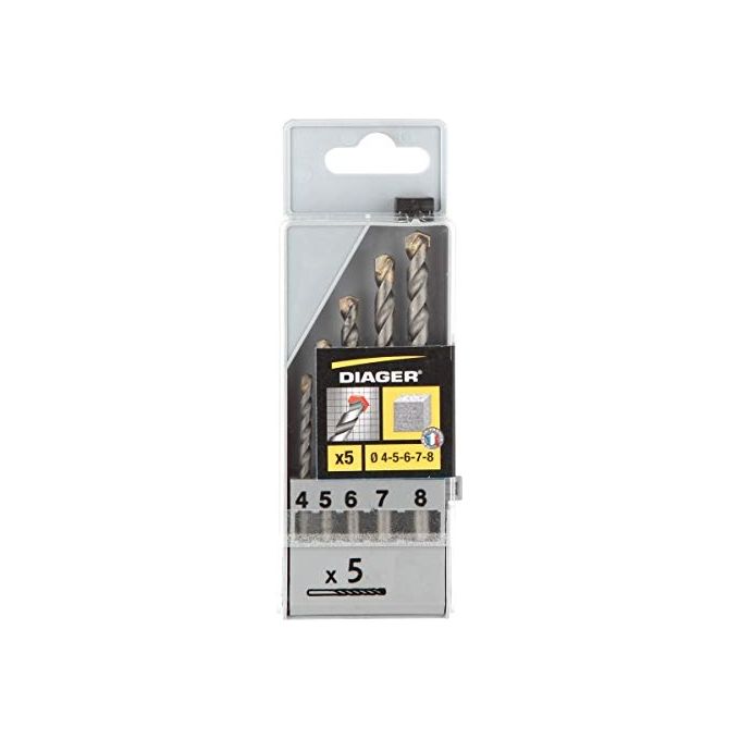 Diager Serie Punte Widia Art.251c Mega-Flash 5 Pezzi