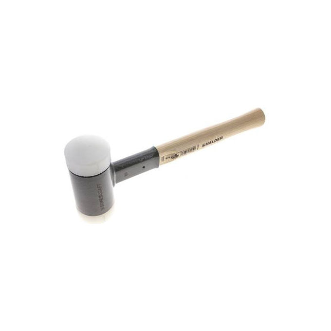 Halder 3366.060 Martello senza rinculo Testa in nylon bianco Diametro 60 mm Lunghezza totale 370 mm colore Bianco