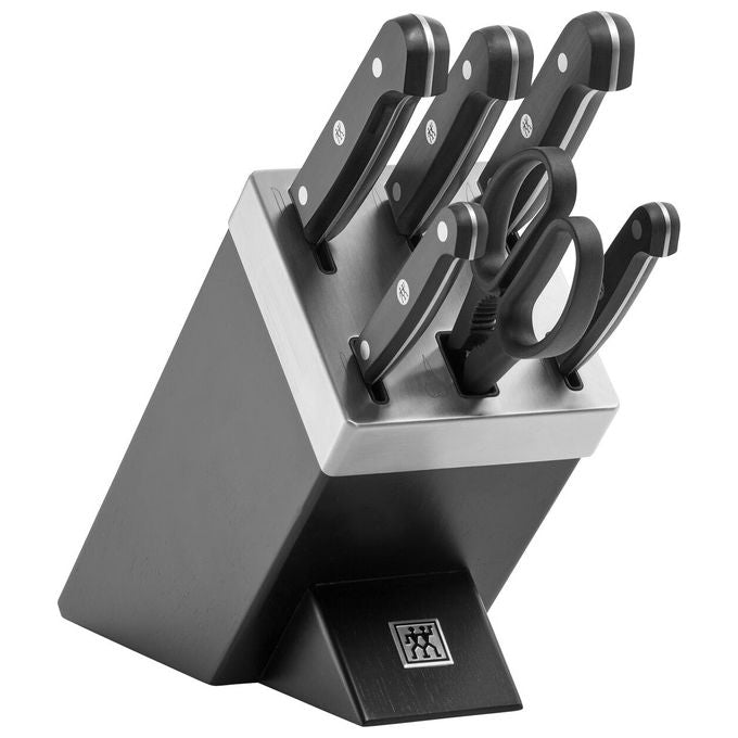 ZWILLING 36133-210-0 Gourmet Set di coltelli con ceppo autoaffilante 7 pezzi colore Nero
