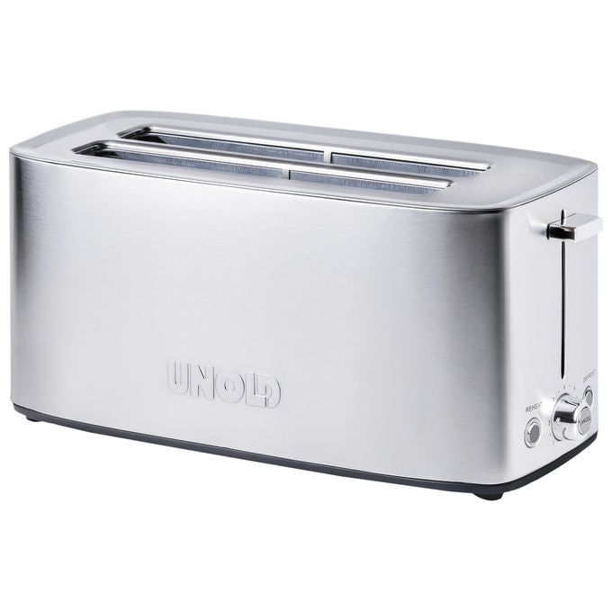 Unold 38266 Tom Tostapane 4 fette Acciaio inossidabile Funzione scongelamento Funzione riscaldamento 7 livelli tostatura Potenza 1400 W colore Acciaio inossidabile