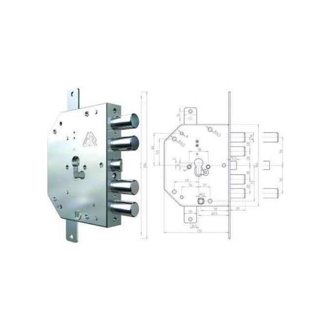 Vigor-Blinky Serrature CR per Porte Blindate 2155 28g-01mc Applicazione Dx 6mm