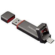 Intenso 3850440 UX100 SSD Esterno USB 3.2 250GB con USB-C e USB-A Velocita' fino a 500 MB-s colore Antracite