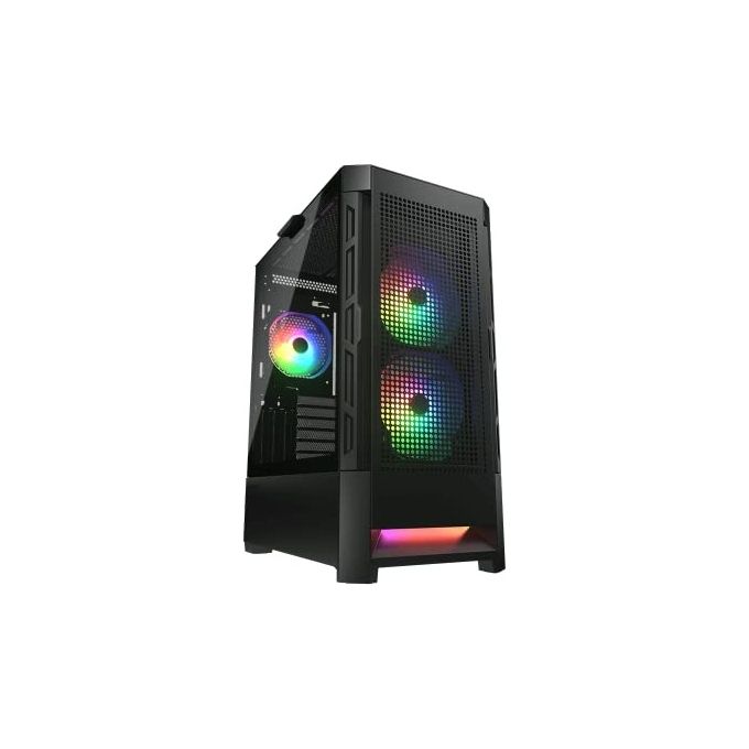 Cougar Cabinet atx midi Tower Cougar Airface rgb Gaming nero 230x491x386mm 7slot 2x3,5' 2x2,5' Vetro Laterale 3xfanrgb