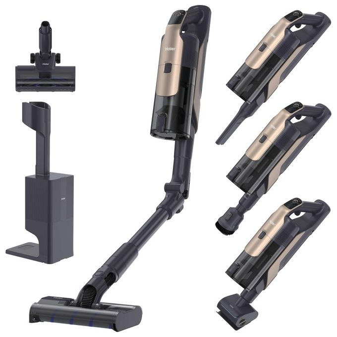 Haier HCVM5550PX 0LL I-Pro Clean M5 Aspirapolvere a batteria Senza sacchetto 0.85 L 650 W 100 min colore Nero Bronzo