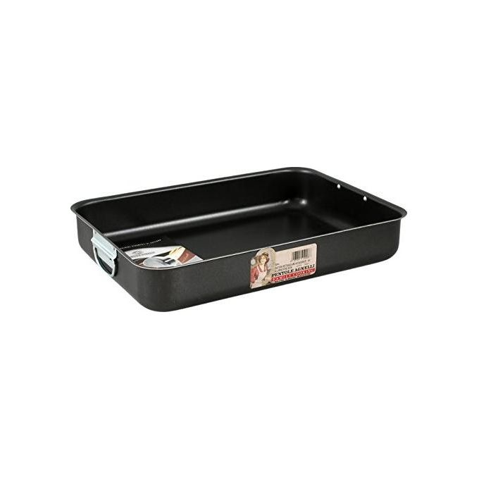Agnelli COFA45040 Rostiera Rettangolare Antiaderente Nero 40cm