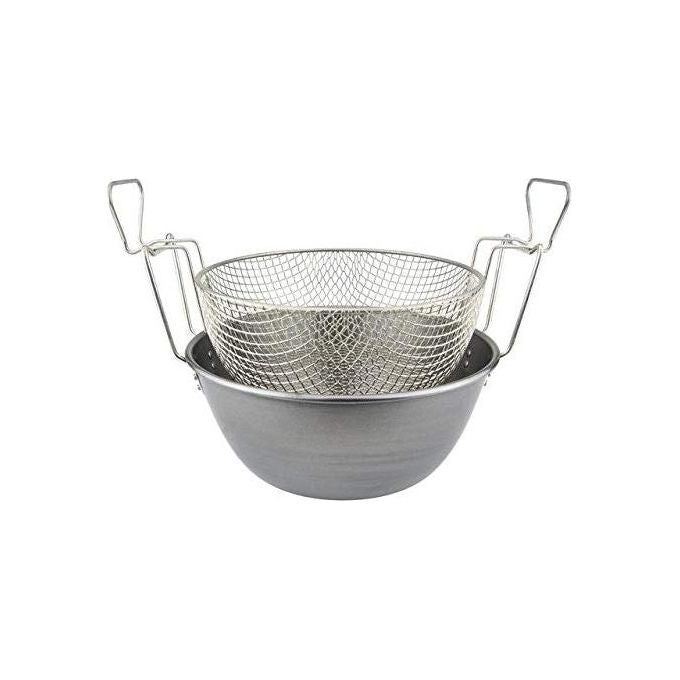 Friggitrice con cestello in ferro spazzolato Cm 32