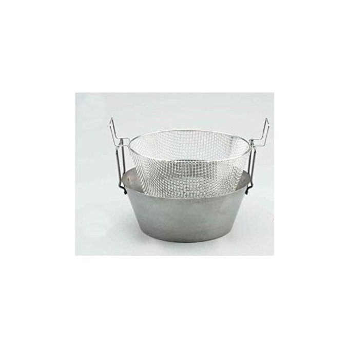 Friggitrice con cestello in ferro spazzolato Cm 42