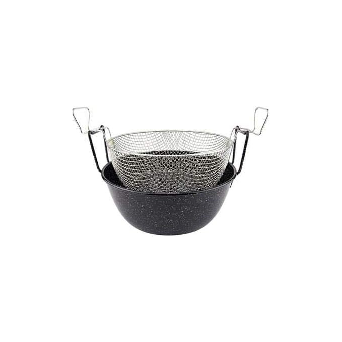 Friggitrice con cestello in ferro smaltato Cm 26