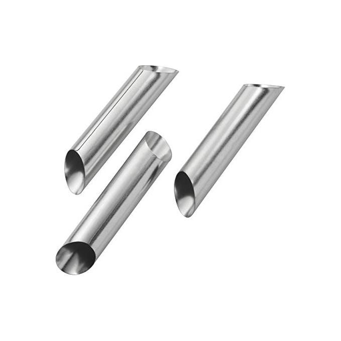 Pedrini 3 Stampi per Cannoli in acciaio inox Cm 12,5