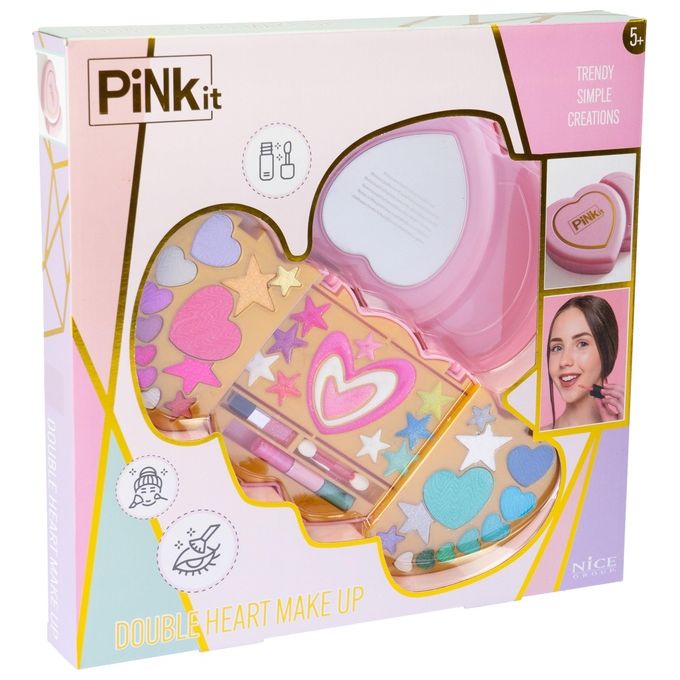 Nice Double Heart Set Make Up Pink.it