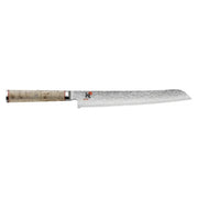 Miyabi 4009839295812 5000MCD Coltello da Pane Lama Seghettata 23 cm in Acciaio Damascato 100 Strati con Manico in Betulla Masur colore Nero