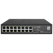 LevelOne GES-2216 Switch di Rete Gestito L2 16 Porte Gigabit Ethernet (10-100-1000) VLAN Supporto QoS Fanless colore Nero