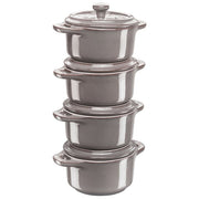 Staub 40508-160-0 Ceramique Pirofila casseruola 0,2 L in ceramica con coperchio grigio antico