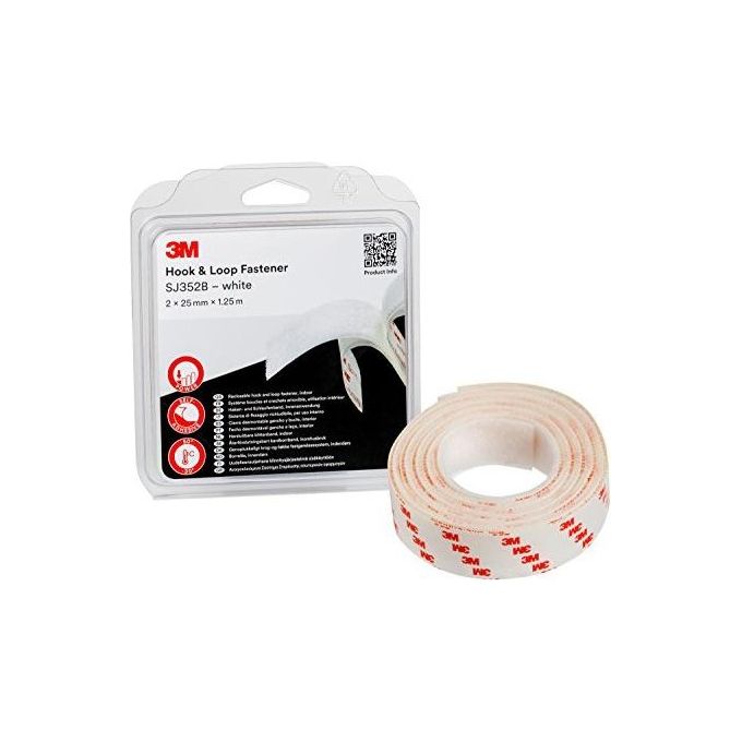 3M Nastro Velcro Adesivo HookandLoop 1.25mtx25mm