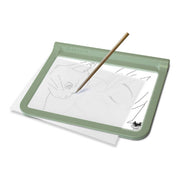 KIDYWOLF 418062 Tavoletta Grafica Bifacciale con Schermo LED Ricaricabile via USB-C e Kit Didattico colore Verde