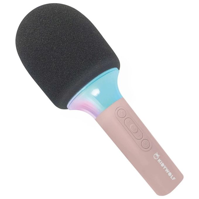 Kidywolf Microfono Bluetooth con Luce Rosa