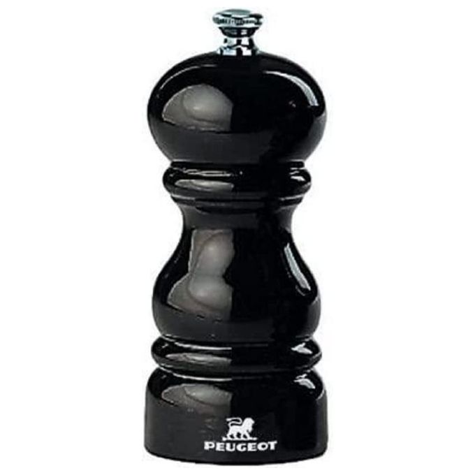 Peugeot Paris Macinasale 12cm Legno Faggio Nero Laccato