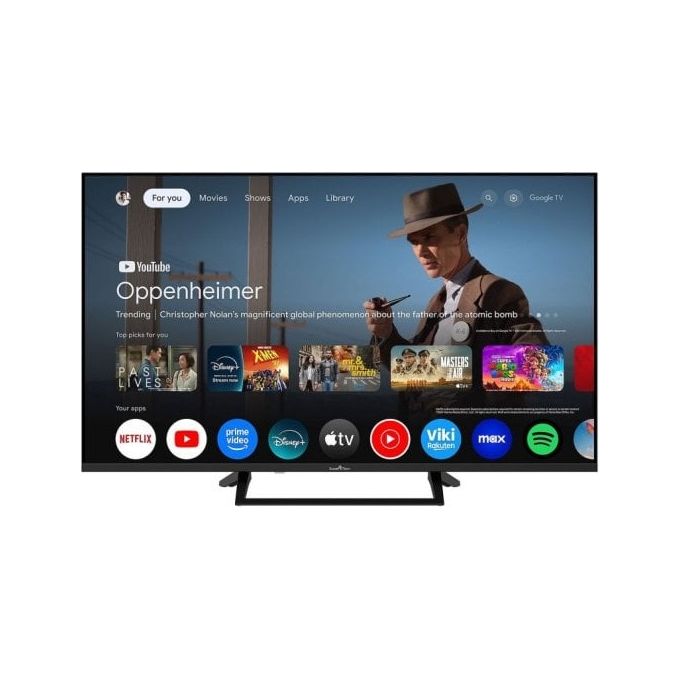 Smart Tech 43QG06V TV QLED 43'' 4K UHD Google TV HDR10 Dolby Digital Plus 4 HDMI 2 USB Wi-Fi Bluetooth colore Nero
