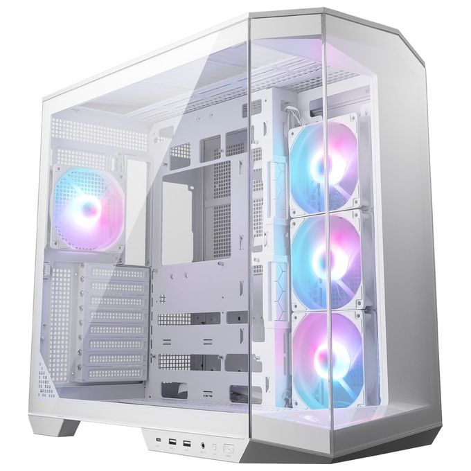 MSI MAG PANO 100R PZ Case Computer Midi Tower Bianco con Design Moderno e Ottimizzato per una Gestione Spaziale Ideale delle Componenti