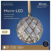 Kaemingk Decoro Sfera Vetro con Micro Led Trasparente