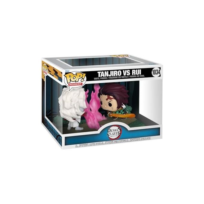 Funko 49009 Pop! Moments Figura da Collezione Tanjiro vs Rui in Vinile Altezza 14 cm con Confezione con Finestra per Esposizione colore Nero