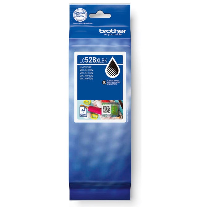 Brother LC528XLBK Cartuccia d'inchiostro Nero Rendimento ultra elevato 12000 pagine colore Nero