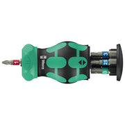 Wera 05004186001 Bicycle Set 5 Set di bit 7 pezzi con cricchetto e portainserti magnetico colore Nero-Verde