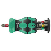 Wera 5008891001 Kraftform Kompakt Stubby magazine RA 1 Cacciavite con punte multiple 6 pezzi magnetico con cricchetto colore Nero Verde