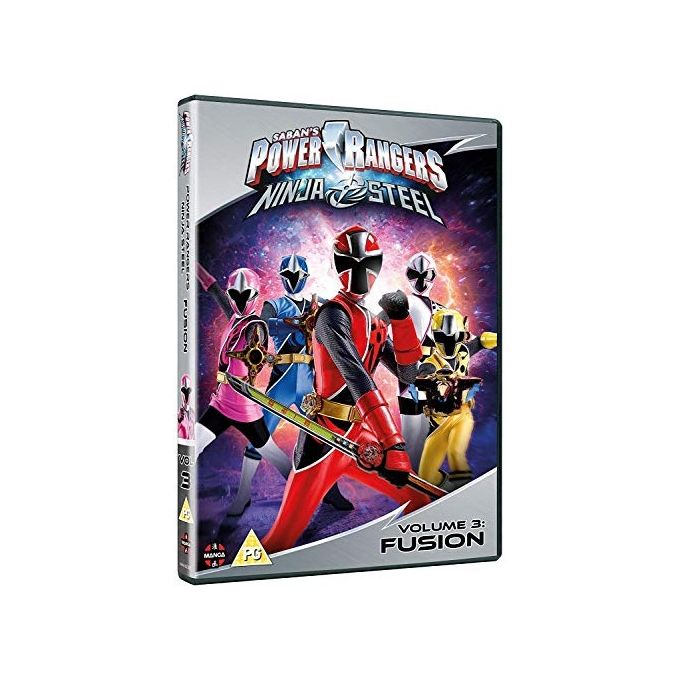 DVD Power Rangers Ninja Steel: Fusion Volume 3 Contenente gli Episodi 9-12 per un'Avventura Senza Fine