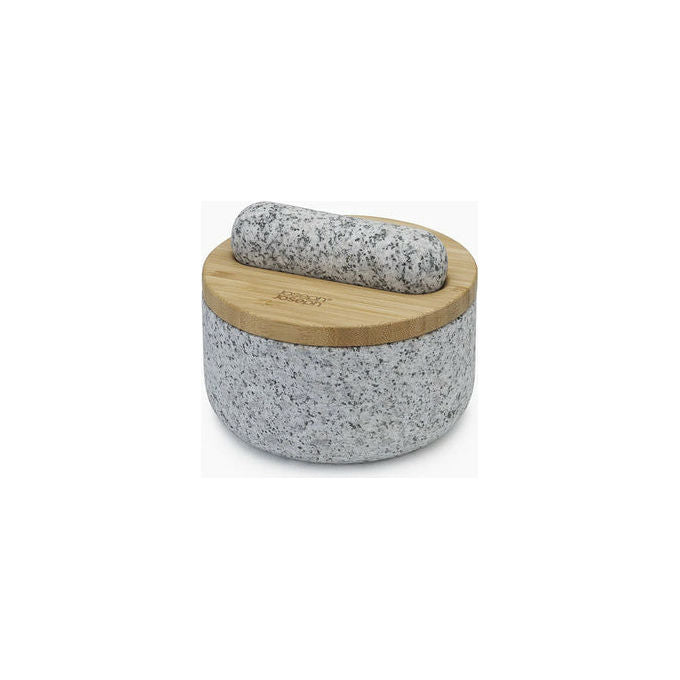 Joseph Joseph 20176 Mortaio e Pestello in Bamboo con Design Grigio colore Grigio