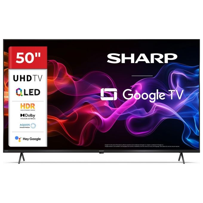 Sharp 50HP5265E Smart TV QLED 50'' 4K UHD Google TV con HDR Dolby Vision e 4 HDMI 2.1 colore Nero