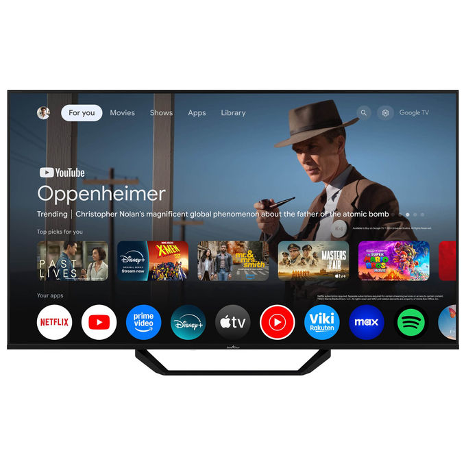 Smart Tech 50QG06K QLED TV 50 pollici Google TV UHD 4K colore Nero