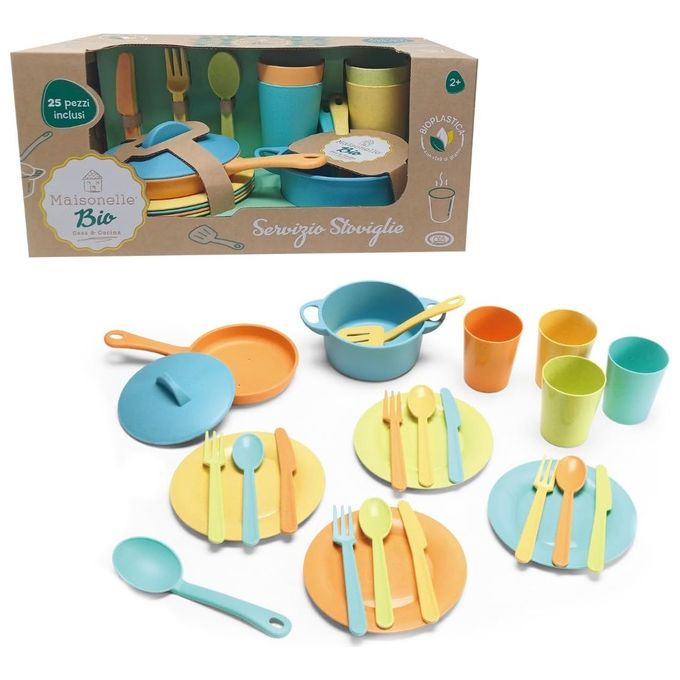 Ods Playset Servizio Stoviglie Bio Maisonelle Multicolor