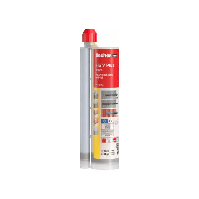Fischer 558745 FIS V Plus 360 S Malta per Iniezione Pronta all'Uso Adatto per Mattone e Cemento Volume 0,36 kg colore Grigio
